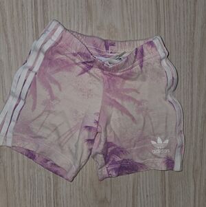 Adidas Originals Tropical Pink Shorts with White Stripes